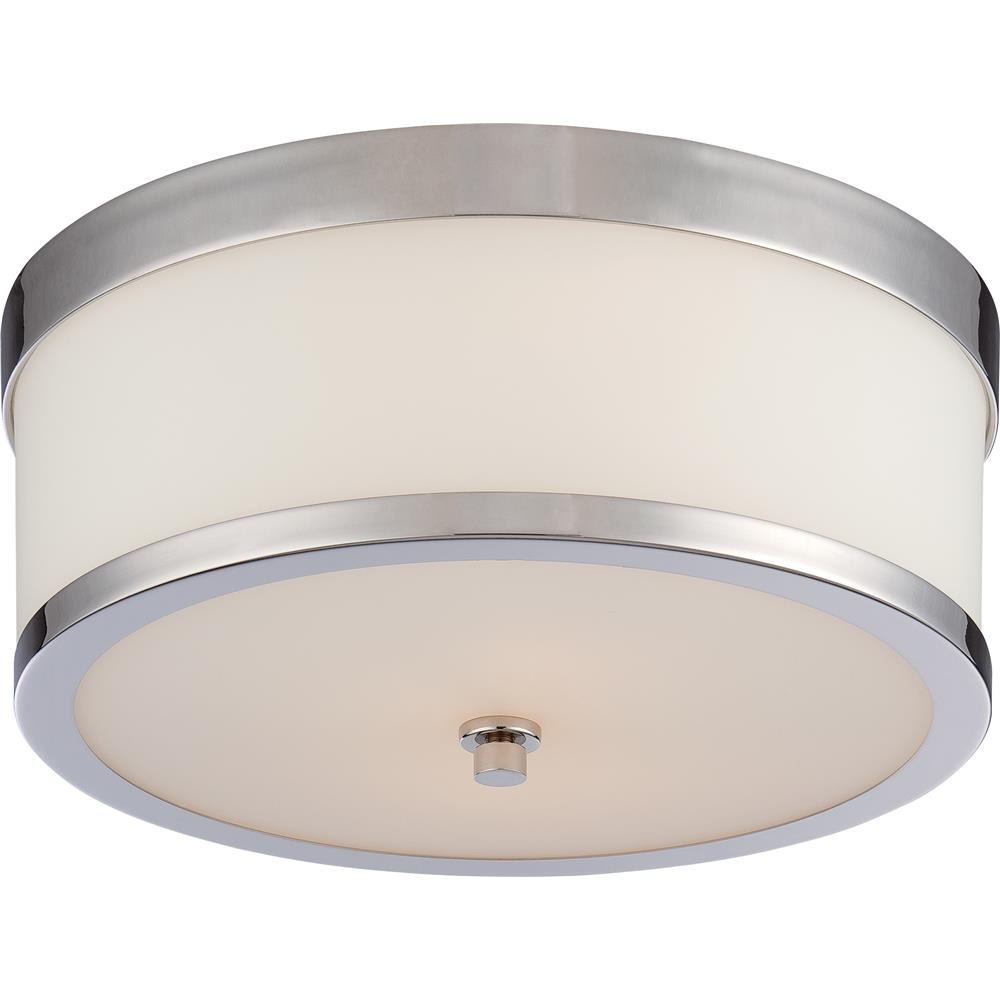 Nuvo Lighting 60/5476  Celine - 2 Light Flush Fixture with Etched Opal Glass in Polished Nickel Finish